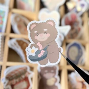 Stickers Ourson qui cuisine