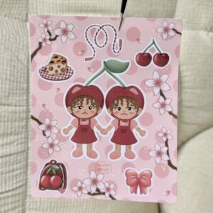 Planche de stickers Cerises