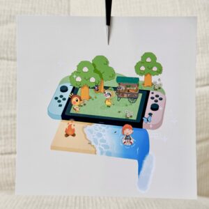 Affiche île sur Console