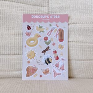 Planche de stickers "douceurs d'été"