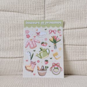 Planche de stickers "douceurs de printemps"