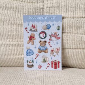 Planche de stickers "douceurs d'hiver"
